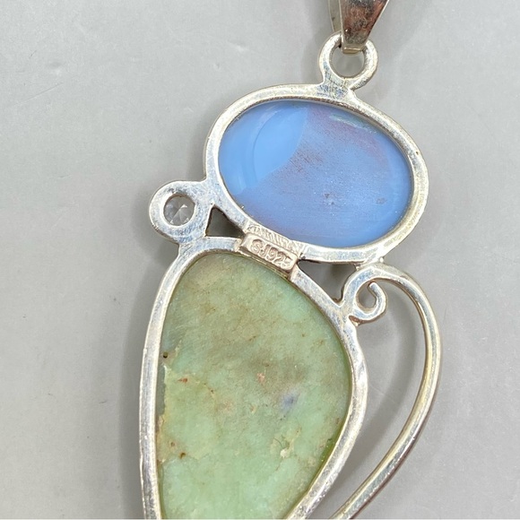 SJ Sterling and Multi Stone Pendant - Picture 6 of 6
